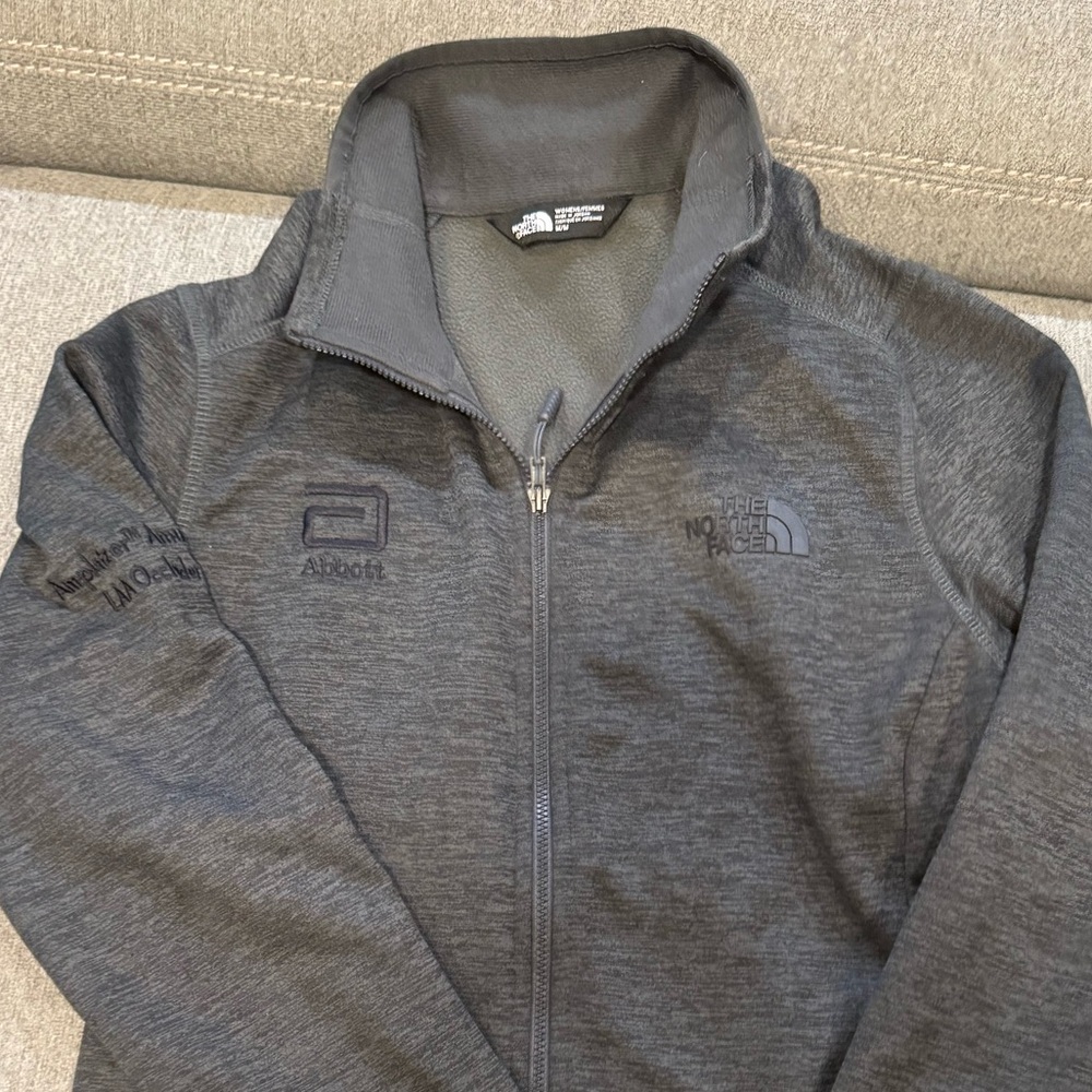 The North Face full zip fleece lined jacket size medium